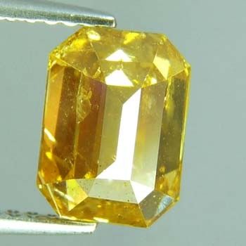 02 Cts NATURAL FANCY GOLDEN YELLOW UNHEATED DIAMOND 