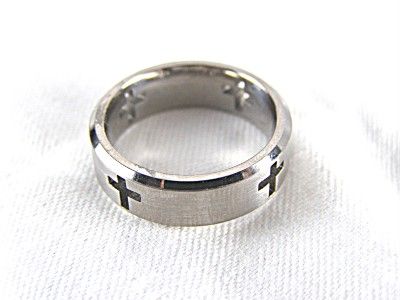 Titanium Mens Cross Ring Size 9 Retail $99.00  