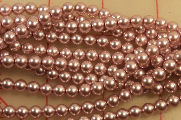 20 Czech glass round pearls beads lilac purple 6mm  