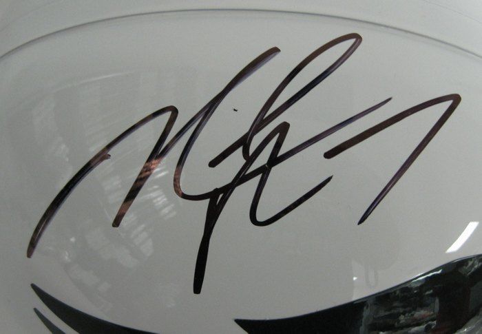   Autographed/Signed Throwback Full Size Helmet White PSA/DNA  