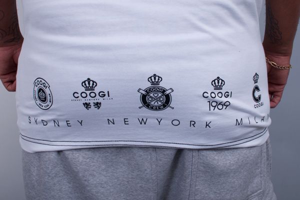 NEW MENS COOGI WHITE ROYALTY CREST CREW NECK SHORT SLEEVE TEE T SHIRT 