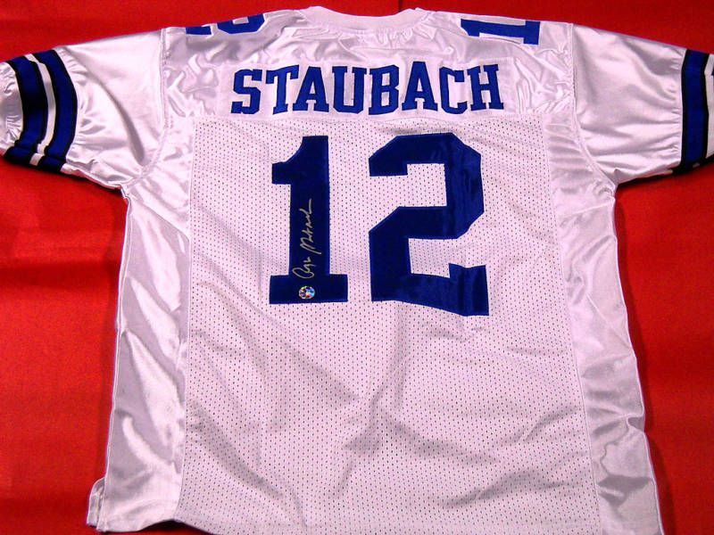 ROGER STAUBACH AUTOGRAPHED DALLAS COWBOYS JERSEY HOLO  