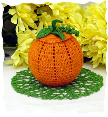 3D DIMENSIONAL AUTUMN PUMPKIN CROCHET HALLOWEEN DOILY  