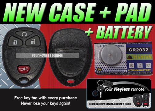 NEW GM REMOTE KEY KEYLESS ENTRY FOB REPLACEMENT CASE BUTTON PAD 