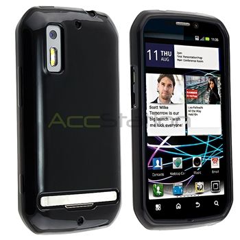   Skin Soft Gel Case Cover+Screen Protector For Motorola Photon 4G MB855