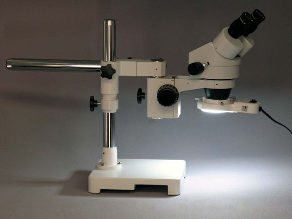 7X 45X STEREO ZOOM BOOM MICROSCOPE + RING LIGHT 013964500110  