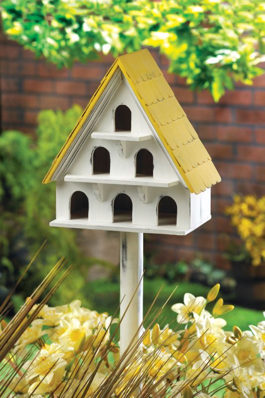   Marlin condo Pole many hole level house chic shabby birdhouse  