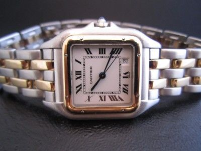 CARTIER PANTHERE 18K GOLD SS STEELMEDIUM LADIES RARE LADYS  