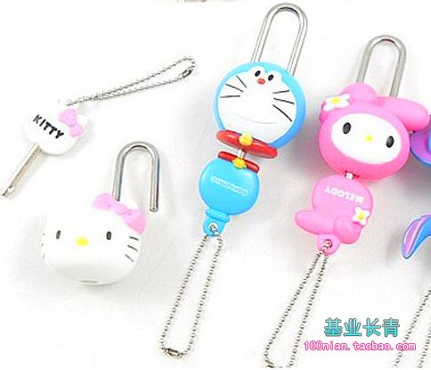 hello kitty cute Lock & Key,doraemon Stitch pooh spongebob cartoon 