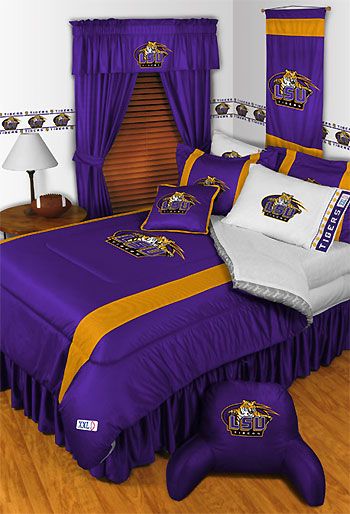 NCAA LSU LOUISIANA ST TIGERS Full Queen COMFORTER SET  