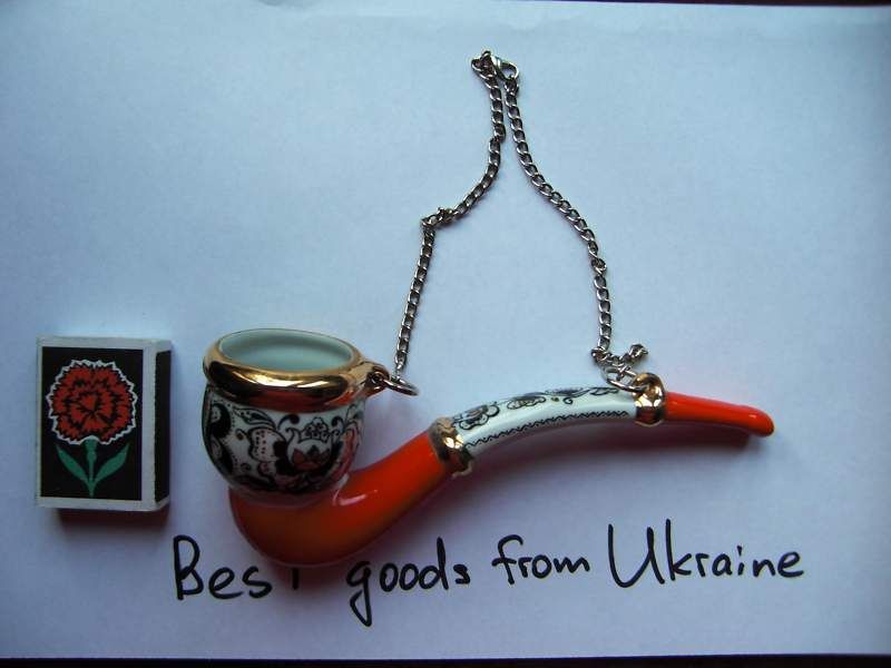 Ukrainian vintage USSR porcelain figurine PIPE KYIV  