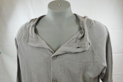 KR3W APPAREL MENS HOLMES HOODED BUTTON UP CARDIGAN GREY XLARGE (TUB15 