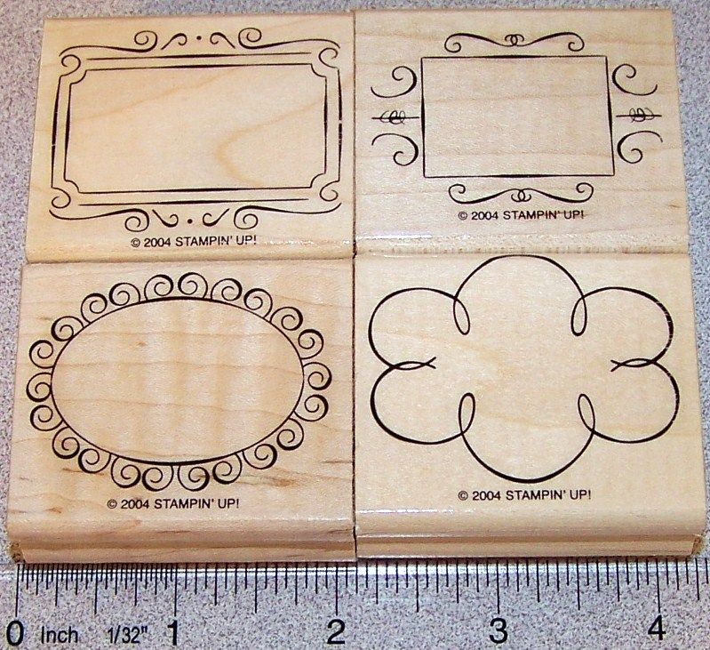 Stampin Up Stamp Singles, Borders, Oval Fine Frames  