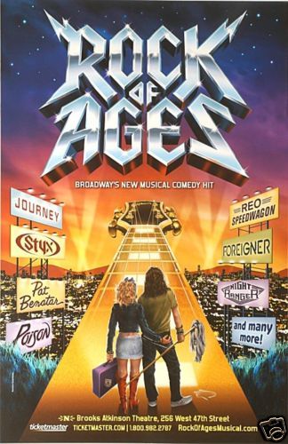 ROCK OF AGES BROADWAY WINDOW CARD CONSTANTINE MAROULIS  