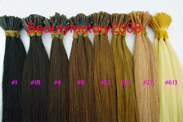 200S 22100% Human Hair Extensions Keratin Stick I Tip  