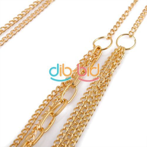   Fashion Charm Ladies Bohemia Style Leaves Multilayer Long Necklace