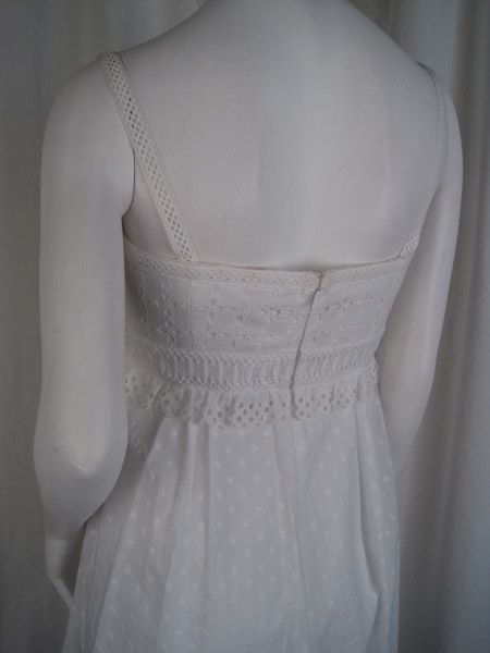 1580 Andrew GN Dress Crochet White 40 10 M #000507  