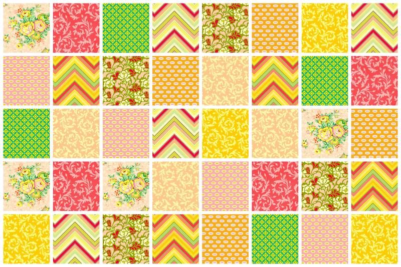 POP GARDEN HEATHER BAILEY Charm 120 5 Fabric Squares 3  