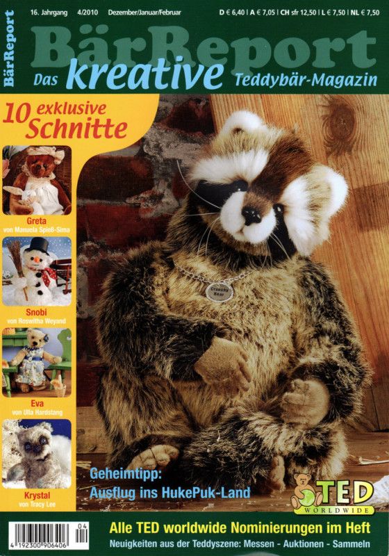 BAR REPORT GERMAN TEDDY BEAR MAGAZINE PATTERNS INSTRUCTION IDEAS APRIL 