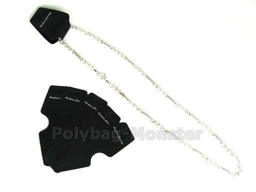 100 BLACK FOLDUP JEWELRY DISPLAY NECKLACE HANGHOLE CARD  