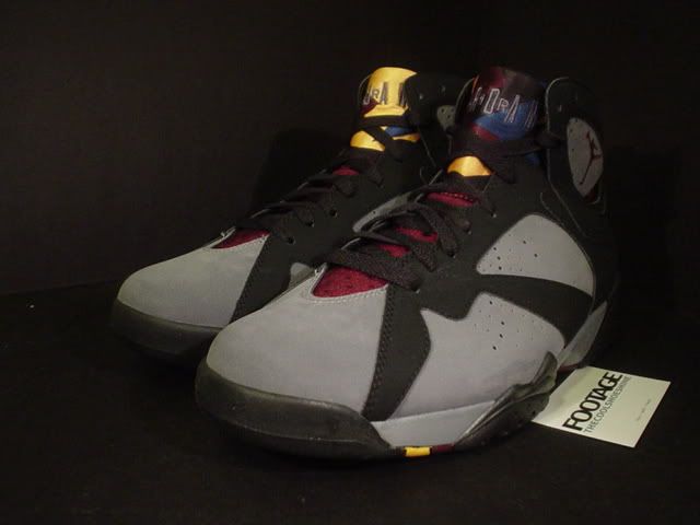   Air Jordan VII 7 Retro BLACK GRAPHITE GREY BORDEAUX RED DS NEW Sz 12