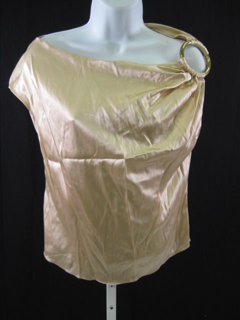 GREENE Peach Silk Sleeveless Top Shirt Blouse Size M  