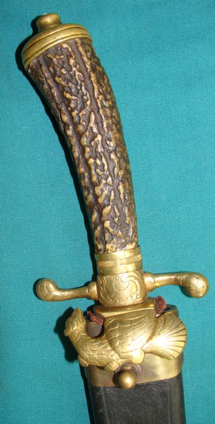 Early 19t C Austro Hungarian Hunting Knife Dagger Sword  