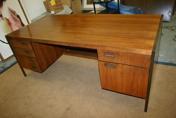 Vintage eames era Modern Mod Danish desk credenza set  