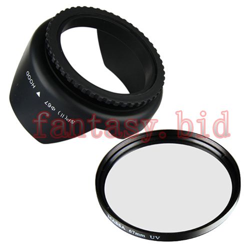 67mm lens UV Filter + Hood for Canon EOS 60D 18 135mm  