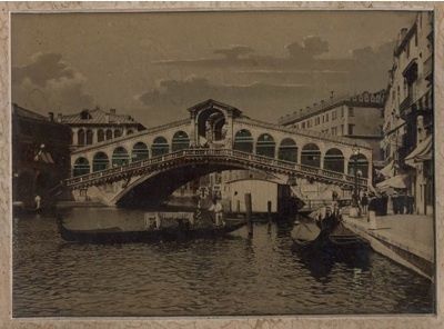 LG.VNT.1880s tinted albumen ITALY Venice Rialto*  