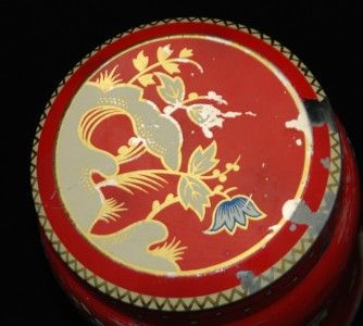 LITTLE RED ORIENTAL SCRIBBANS KEMP BAKERIES METAL TIN  