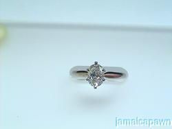 14k WHITE GOLD DIAMOND ENGAGEMENT RING Solitaire OVAL  