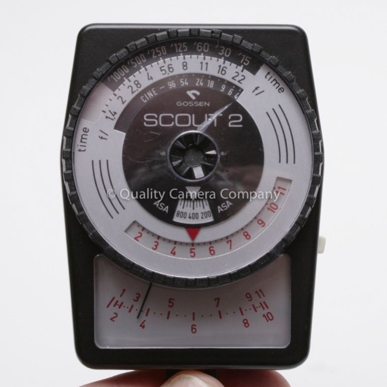 Gossen Scout 2 Light Meter    selenium photo cell    Only 3 oz.    100 