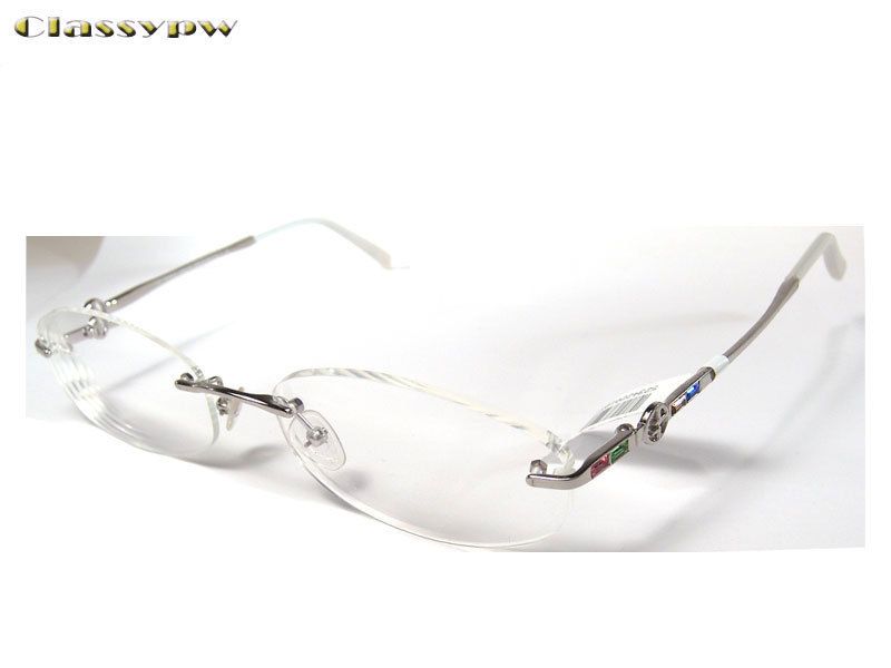 GIORGIO ARMANI RX EYEGLASSES FRAMES GA 293 010 54X17 SILVER RIMLESS 