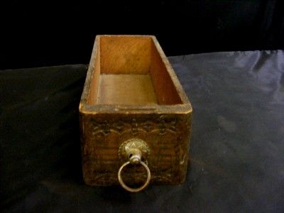 Beautiful OLD Sewing Machine handcarved SOLID WOOD CABINET DRAWER 