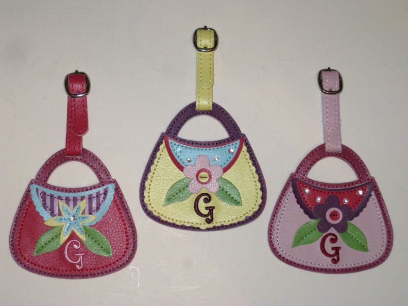   Luggage Tag with Embroidered Initial Letter Various Letters/Colors