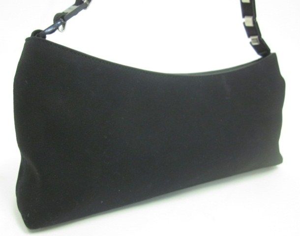 SALVATORE FERRAGAMO Black Nylon Mini Shoulder Handbag  