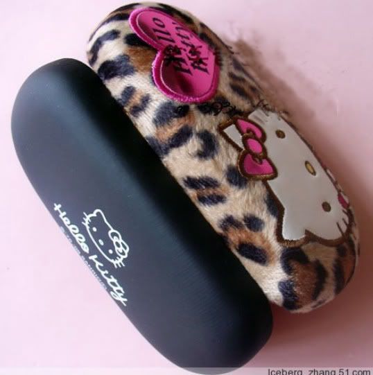 Hot Sale HelloKitty Leopard SunGlasses Glasses Case Box  