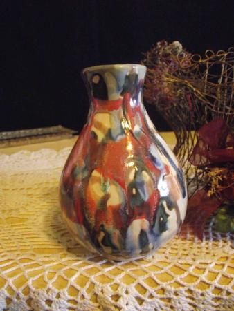 VINTAGE ART POTTERY VASE SIGNED FONTANA LAKE POTTERY 4/99 VINTAGE VASE 