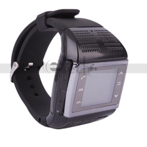 Quad band Cell Phone Watch Mobile  MP4 Camera Black  