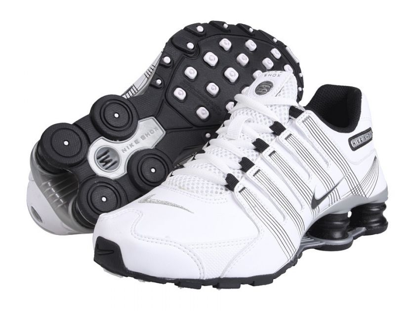 NEW BOY/ WOMEN NIKE SHOX NZ 2.0 (GS) WHITE BLACK SILVER  