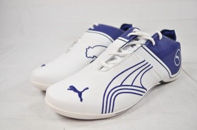 PUMA FUTURE CAT REMIX LO JR WHITE BLUEPRINT BLUE LEATHER LOW PROFILE 4 