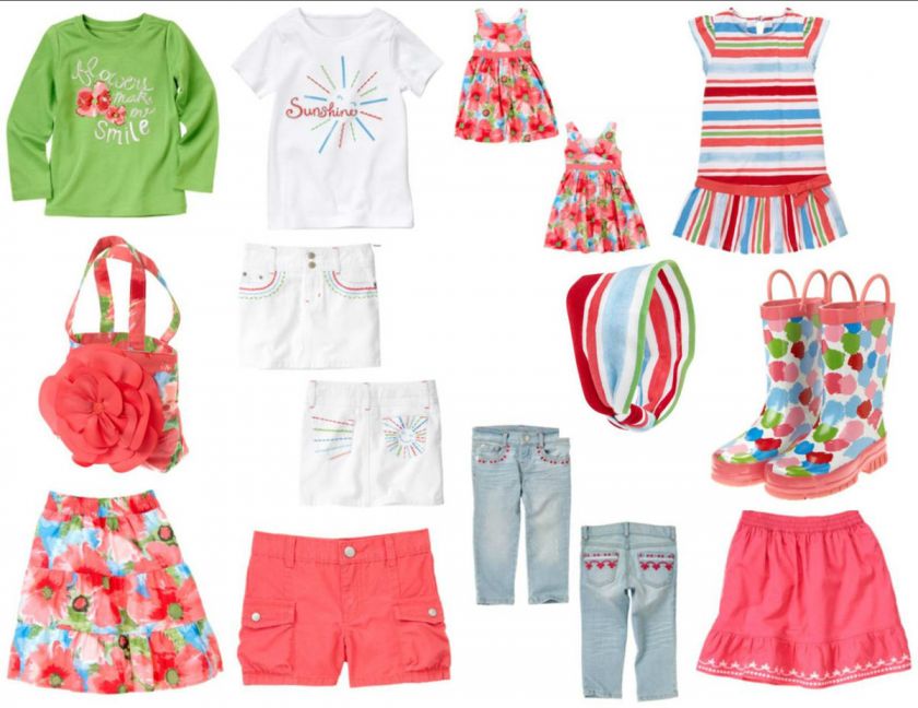 Gymboree NWT Seashell Coral, Burst of Spring, 7, 8, 9, 13, U Pick 