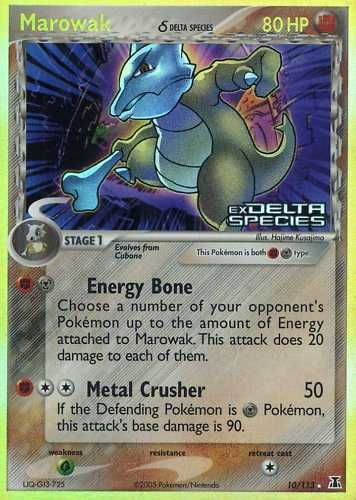 Pokemon EX Delta Species Marowak 10/113 Reverse Holo  