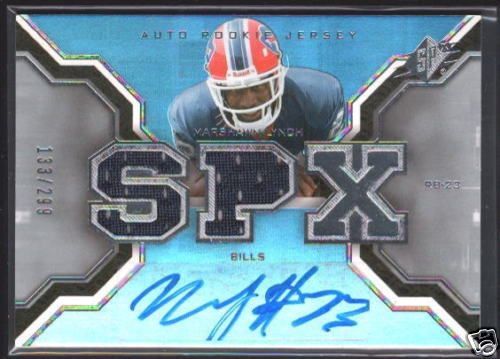 MARSHAWN LYNCH 2007 SPX RC AUTO JERSEY #/299 $100   QTY  