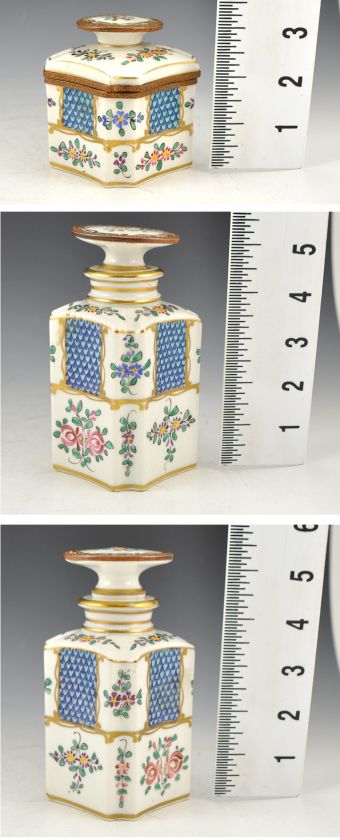 pc. Antique Samson Porcelain Perfume/Dresser Set Gilt  