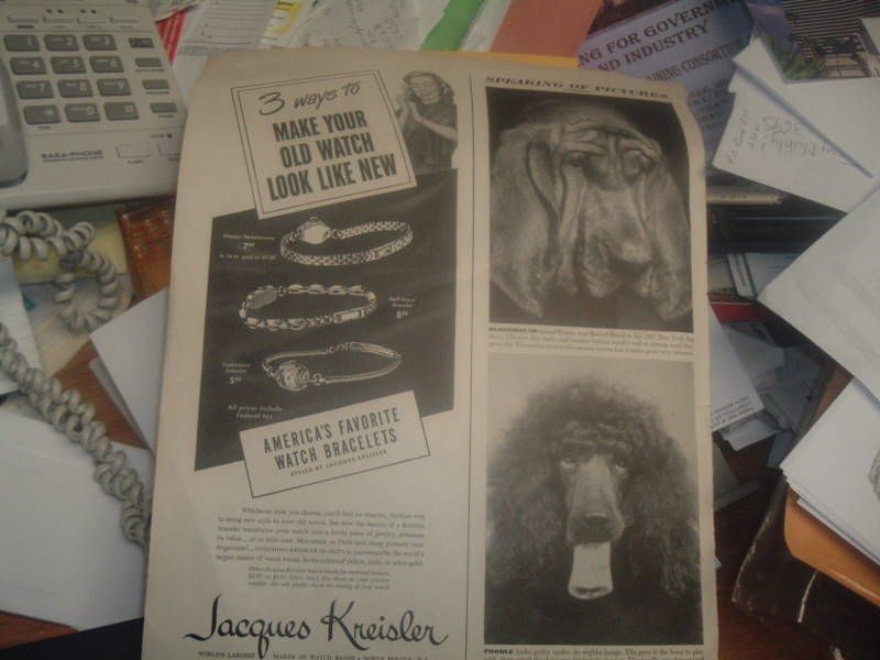 1940s Jacques Kreisler Watch Bracelet ad.C MY STORE  