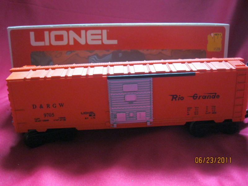 LIONEL DENVER, RIO GRANDE BOX CAR 6 9705 W BOX EUC  