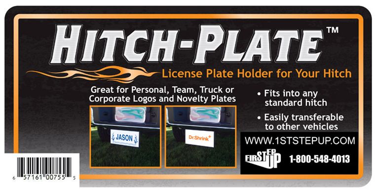 LICENSE PLATE, NOVELTY PLATE HOLDER FOR 2 RECEIVERS  