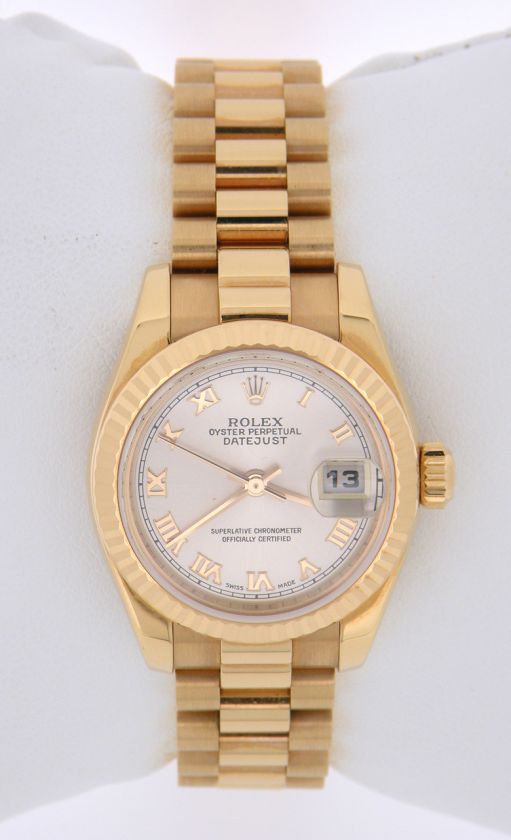 Rolex Lady Datejust Everose Gold 18k 179175 Full President Bracelet 